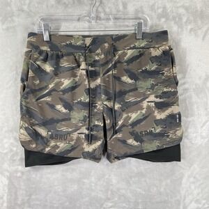 ASRV Shorts mens Large Lined 5" Inseam Camo AOP Technical Sportswear DSG-0222